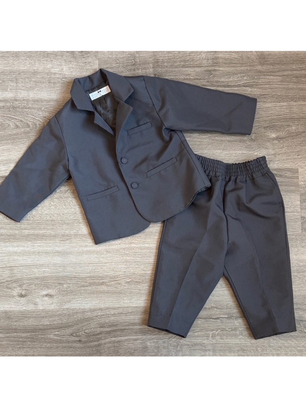 Children's Dark Gray Dress Suit Jacket and Pants Set! 12m in great condition!